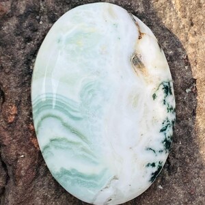 Picture Jasper Cabochon – Oval Natural Stone, Earthy Tones, Jewelry Supply, Crystal Collector Gift