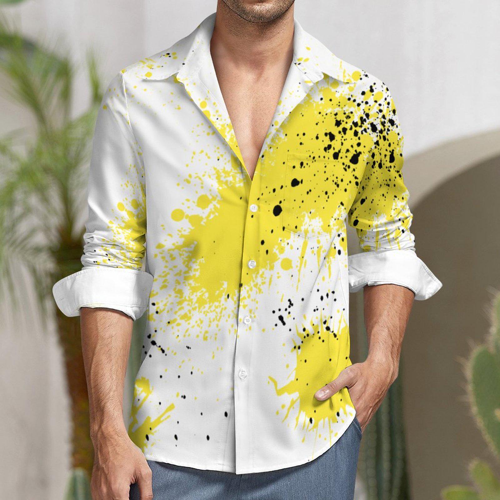paint splatter dress shirt Pilcro Paint Splatter Long-Sleeve Shirt Dress