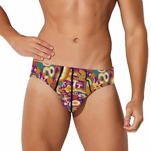 180gsm Milk Silk Men&#39;s Briefs K44 (All-Over Printing)