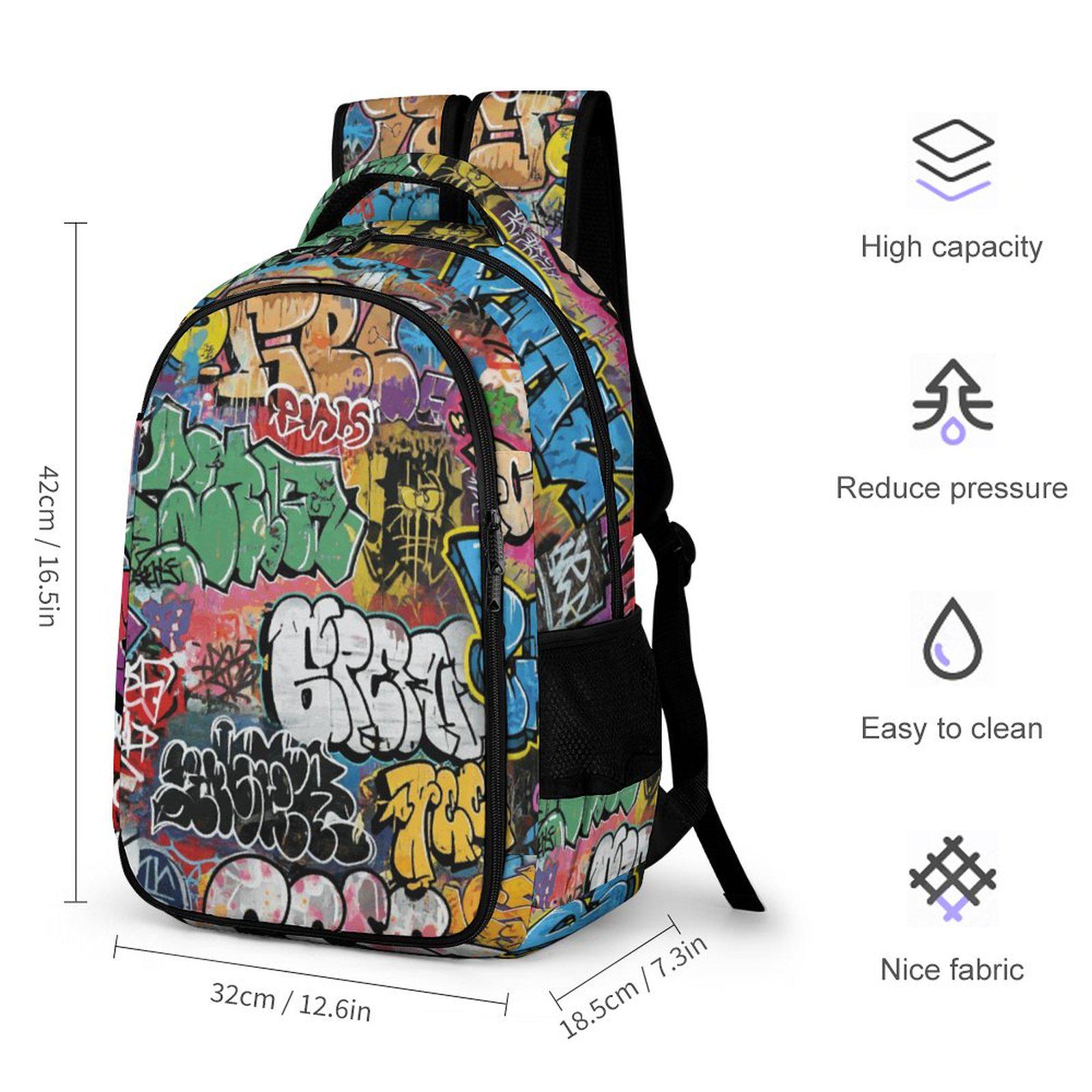Graffiti backpack bag and wristlet NWT The INSANE Graffiti Backpack – Rexy main image 4