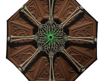 Gothic Bone Cross Umbrella | Dark Academia, Victorian Style