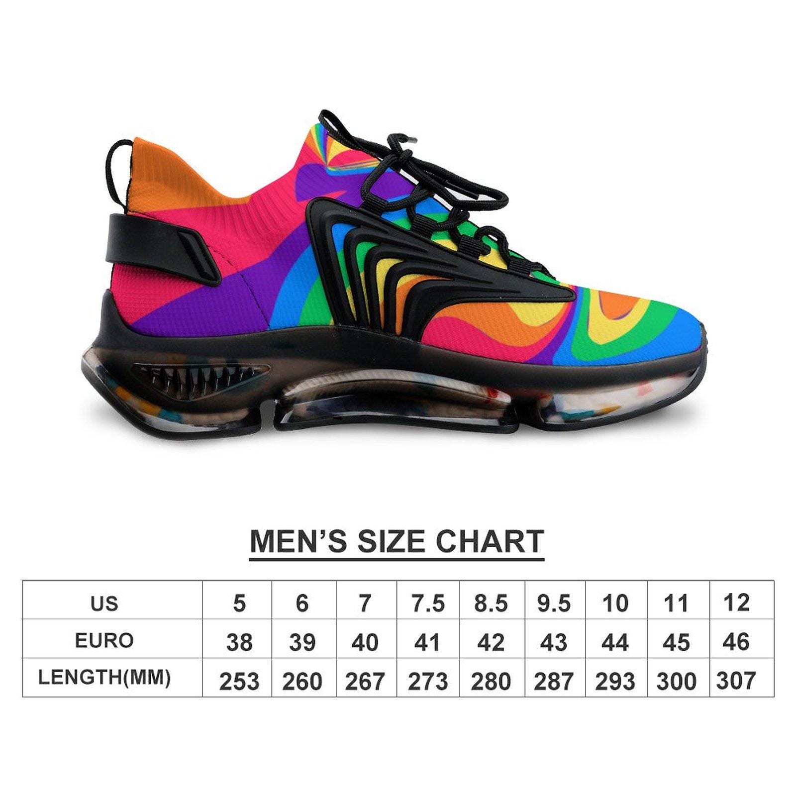 Woobies Men\'s Sneakers Shoes Size 6/7.5 Multicolor Logo Low Top Lace-Up Comfort Rainbow Pride Canvas Shoes - Black – INVI Expressionwear main image 3