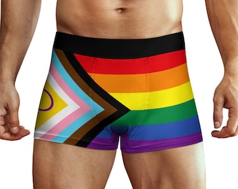 Pride LGBTQ Boxer Briefs: Ice Silk Cooling Underwear, Made-to-Order