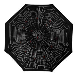 Gothic Black Widow-webparaplu: automatisch openen en sluiten, winddicht