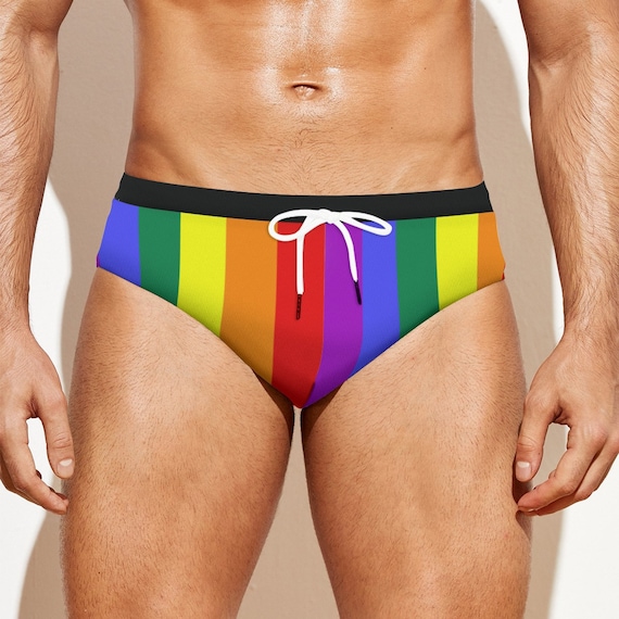 Flag Speedo Micro Rainbow Gym Shorts Men Gay Pride Shorts