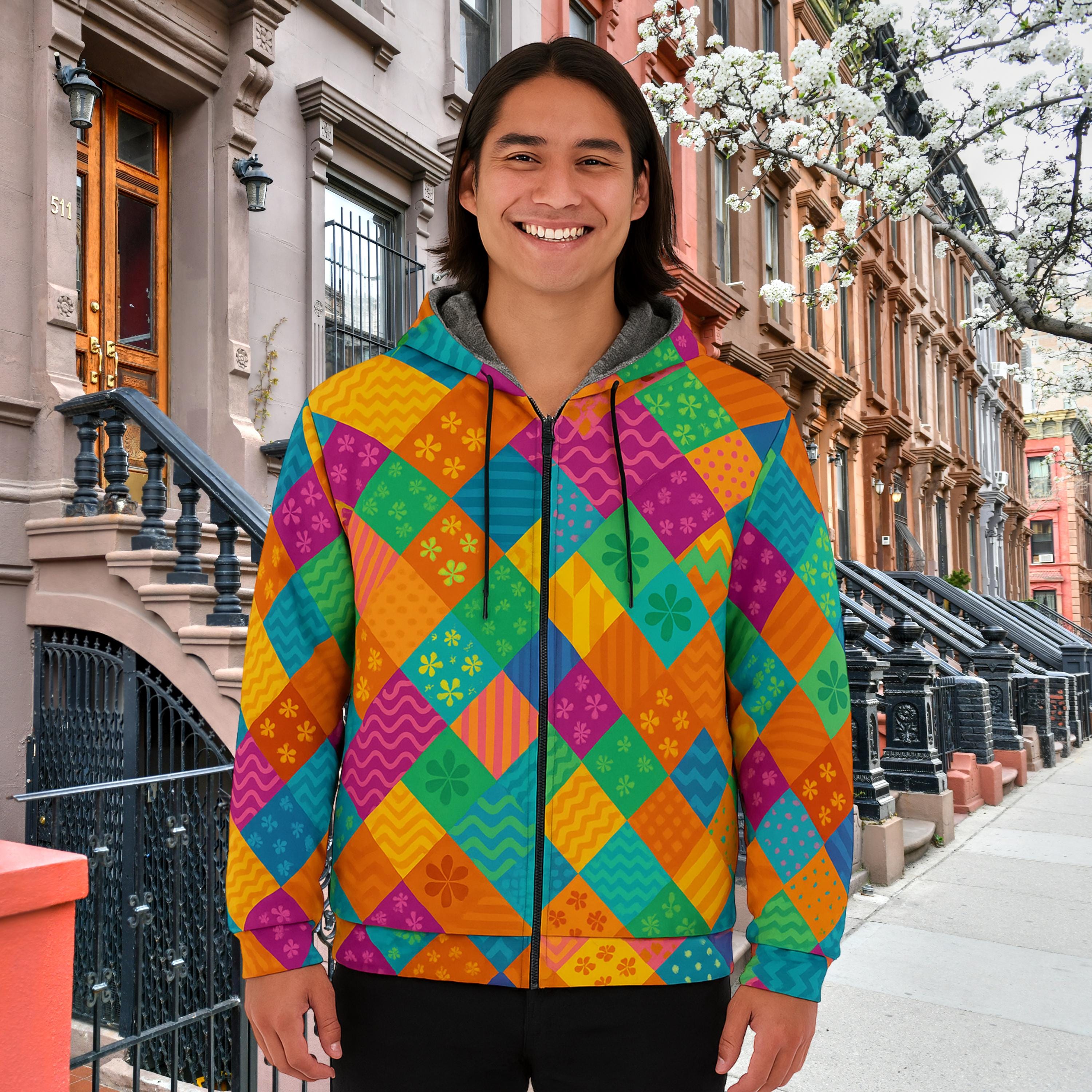 Vibrant Hooded Top with Intricate Patterns Powerful Woman in Patterns All-over Hoodie – Melaninful main image 4