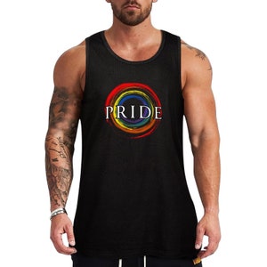 Pride Rings tanktops voor heren Muscle T-shirts