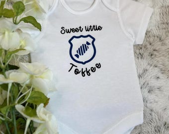 Everton FC Fan Baby Grow: 'Sweet Little Toffee' Bodysuit with FREE Delivery