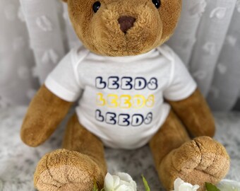 Leeds Babygrow: Northern Pride Bodysuit, Optional Bib Gift Set with FREE Delivery