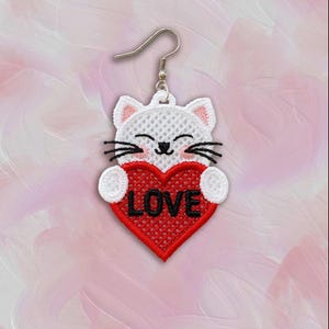 FSL Alla hjärtans dag kattörhängen maskinbroderidesign FSL valentinörhängen FSL valentinsdagsörhängen FSL valentinsdags hjärtörhängen broderidesignfil bild 2