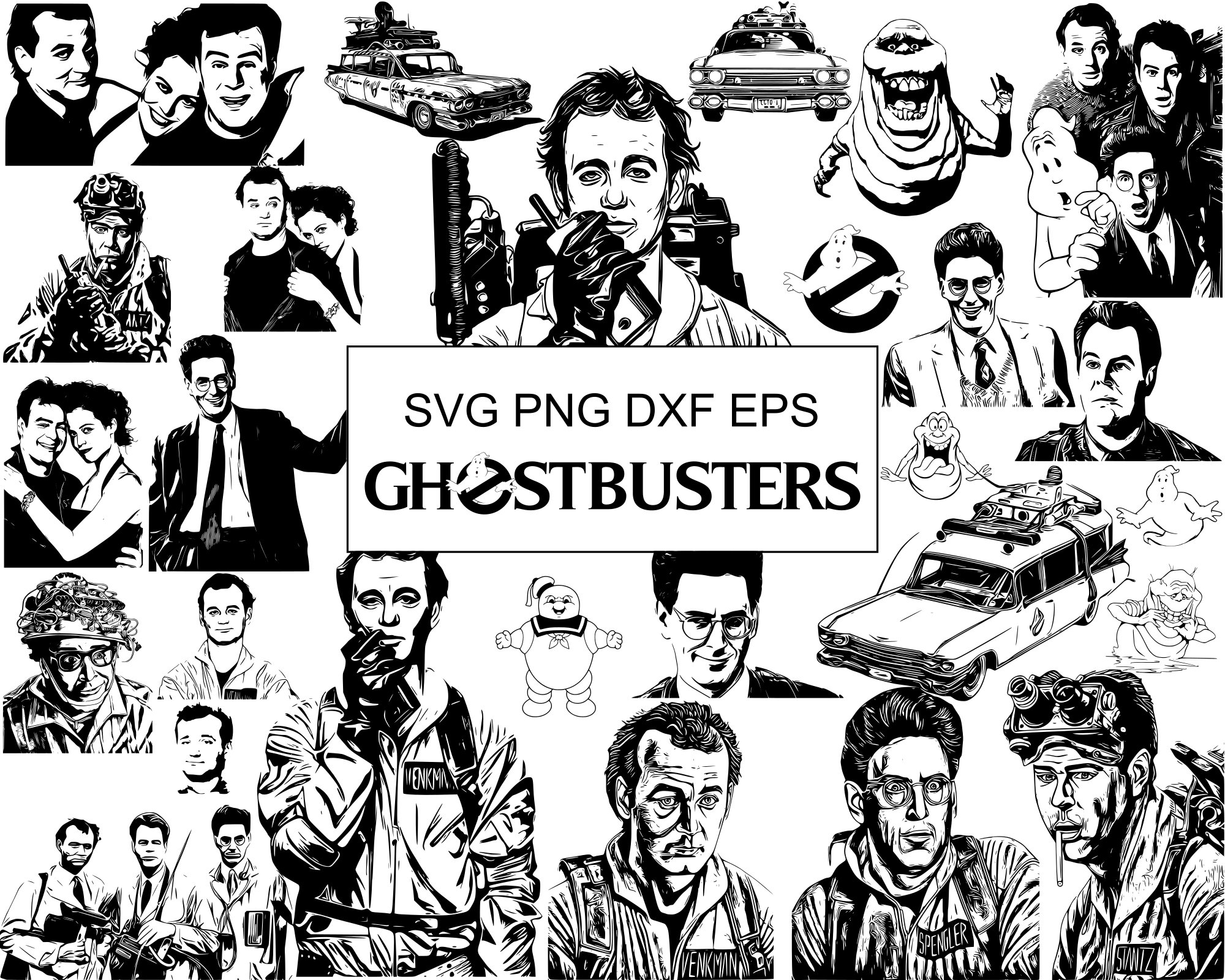 28 SVG Ghostbusters Slimer Bill Murray Peter Venkman Ghost - Etsy