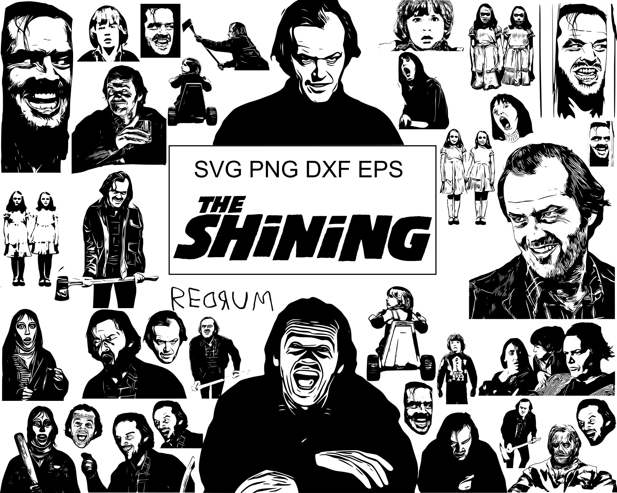 36 SVG the Shining Jack Nicholson Redrum Shelly Duvall Etsy Canada