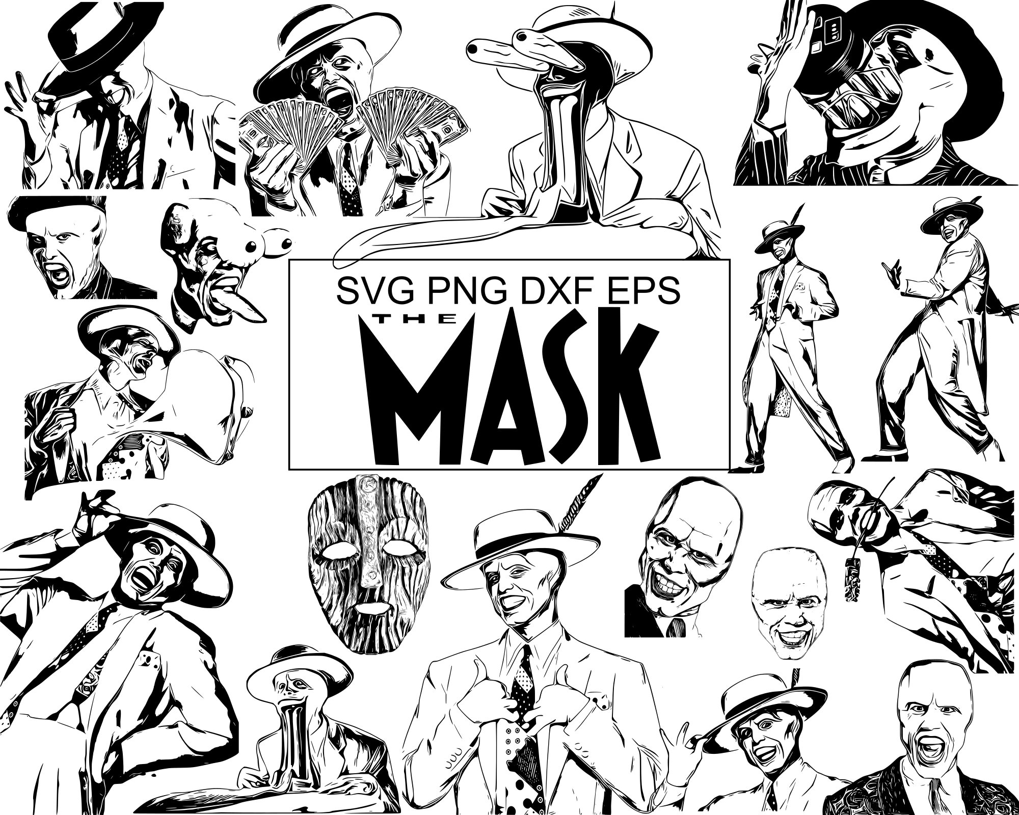 20 SVG the Mask Jim Carrey Comedy Stanley Ipkiss Chuck Russell Movie