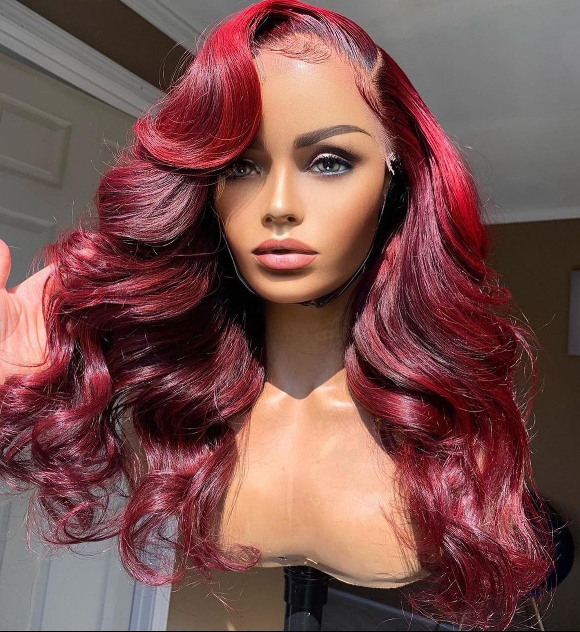 Burgundy Lace Wig -  Canada