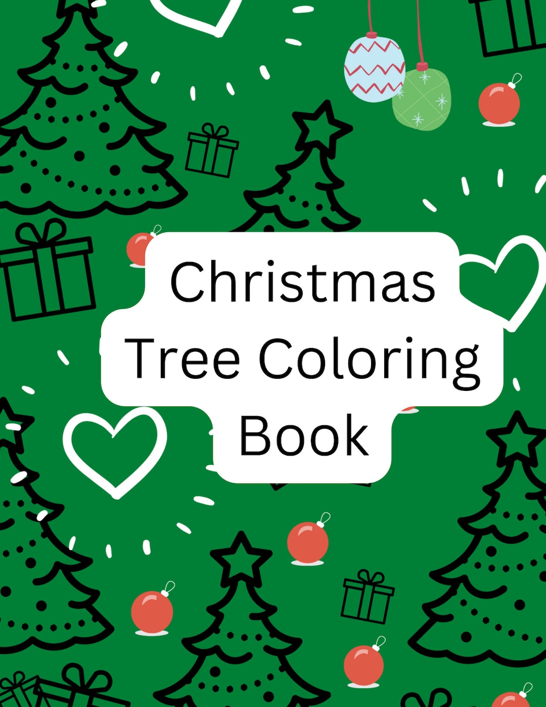 Christmas Tree Coloring Book - Etsy