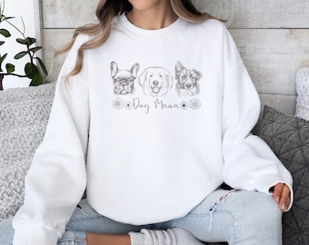 Hundemama Unisex Sweatshirt als Geschenk Sweatshirt für Hund Mathers Day Geschenk Sweatshirt als Geburtstagsgeschenk