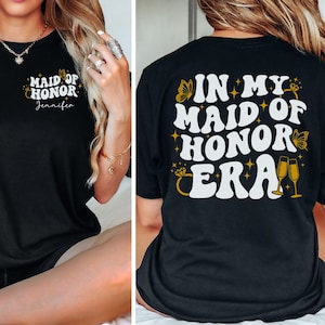 Personalized Maid of Honor Shirt for Maid of Honor Proposal Gift for Bridesmaid Shirts,Bridal Party Shirt,Bachelorette Shirt,Bridesmaid Gift