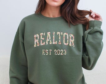 Personalized Real Estate Sweatshirt for Realtor Era Sweatshirt, Realtor Custom Gift for Real Estate Agent Shirt, Realtor Closing Gift Tshirt