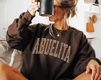 Abuelita Sweatshirt Leopard Print, Gift for Grandma Sweater, Abuela Sweatshirt, Spanish Grammy Sweatshirt, Grandmother Gift for Abuela Gifts