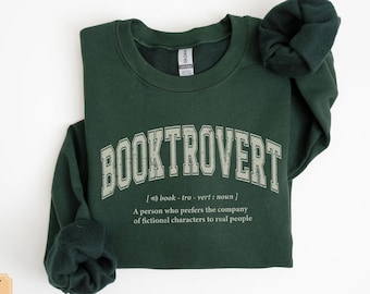 Booktrovert Definition Sweatshirt For Booklover Sweatshirts, Bookish Sweatshirt For Bookworm Sweater, Gift for Book Lover,Book Club Sweaters
