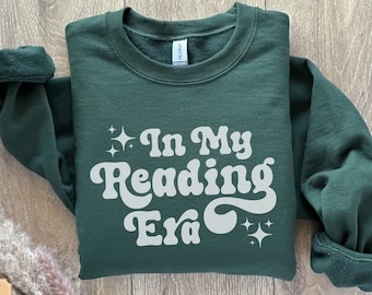 In My Reading Era Sweatshirt For Booklover Gift, Bookish Sweatshirt, Book Club Sweatshirt, Bookworm Sweater,Book Sweatshirt,Retro Book Shirt