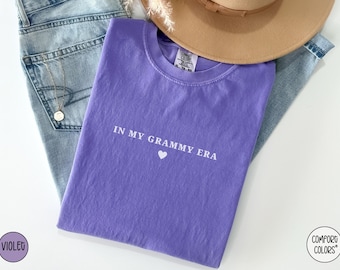 In My Grandma Era Comfort Colors® Shirt,Gigi Shirt,New Grandma Gift,Nana Sweatshirt,Mimi Shirt,Abuela Gift,Custom Grammy Sweater,Mothers Day