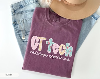 Comfort Colors® CT Tech Shirt, Radiology Department TShirt, Rad Tech Shirt, Radiologic Technologist Tee, Radiology Student Gift, Xray Tech