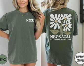 Boho Floral Nicu Shirt, Nicu Team Shirt, Nicu Nurse Gift, Nicu Crew Shirts, Nicu Tshirt, Neonatal Nurse Shirt, Neonatal Intensive Care Unit