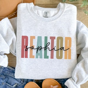 Custom Realtor Sweatshirt, Personalized Real Estate Agent Sweatshirt,Realtor Shirts,Gift for Realtor, Closing Gift Sweater,Real Estate Shirt