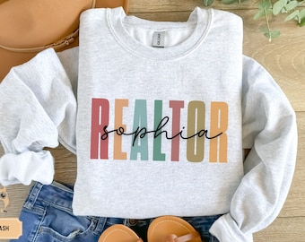 Custom Realtor Sweatshirt, Personalized Real Estate Agent Sweatshirt,Realtor Shirts,Gift for Realtor, Closing Gift Sweater,Real Estate Shirt