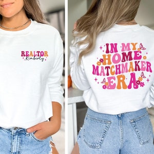Personalized Realtor shirt, Retro Realtor Sweatshirt, Custom gift for real estate agent, custom name realtor Sweatshirt, Real Estate Shirt