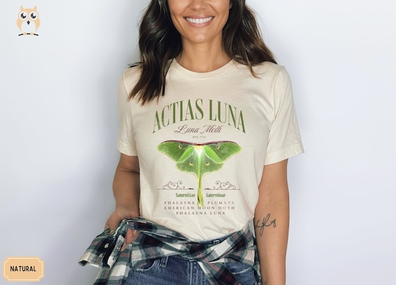 Luna Moth Shirt, Cottagecore Shirt, Luna Moth T shirt, Insect tee, Cottage Core Shirt, Goblincore shirt, Dark Academia Shirt, Moth shirt