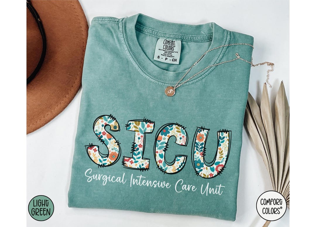 Surgical ICU Nurse Shirt, Comfort Colors SICU Shirt, SICU Nurse Gift ...