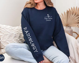 Custom Rad Tech Sweatshirt, Radiology Department Sweater, RAD Tech Crewneck, Cute Radiology Gift, Xray Tech, CT MRI Tech, X-ray Technologist
