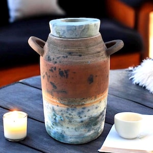 Ceramic Urn | Unique Pottery | Handmade Rustic Cremation Urn |  | One Of A Kind Artisan Pottery | Memorial Urn