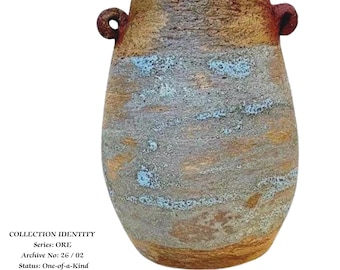 Florero de Cerámica con Textura de Coral | Objeto Decorativo Rústico y Natural | Estilo Wabi Sabi