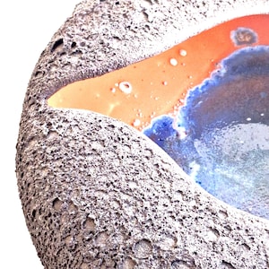 Abstract Evil Eye  Ceramic Home Decor Handmade Bowl Decorative Coastal House Livingroom Decor.
