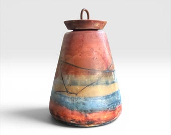 Ceramic Keepsake Urn For Ashes | Custom Artizan Stoneware Jar | Handmade Memorial Vessel