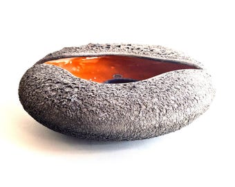 Decoración abstracta de cerámica con diseño de ojo turco / Cuenco hecho a mano / Regalo para el Día de la Madre / Decoración para la sala de estar.