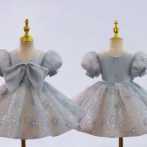 Short sleeve flower girl dress, Toddler girls dress, Communion dresses for girl,  tulle baby dress, short flower girl dress