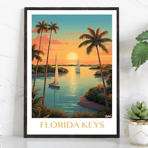 Florida Keys, Florida | Travel Poster | Modern Wall Art