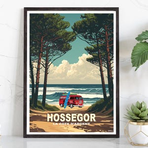 Hossegor | La Cote d'Argent | Frankreich | Reise Poster | Moderne Wandkunst