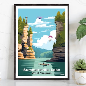 West Virginia | Reise Poster | Moderne Wandkunst
