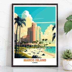 Marco Island Florida | United States | Travel Poster | Modern Wall Art