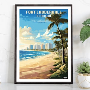 Fort Lauderdale, Florida | Travel Poster | Modern Wall Art