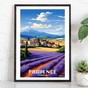 Provence Travel Poster | Modern Wall Art European Prints - Unframed Prints