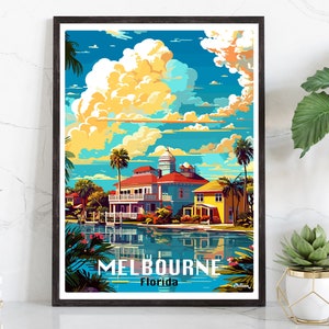 Melbourne - Florida / Poster di viaggio / Arte murale moderna