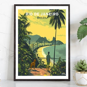 Rio de Janeiro, Brésil | affiche de voyage | Art mural moderne