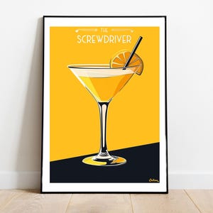 Cocktail Poster - Matte Vertikale Poster, Cocktail Kunstdruck, Dekor, Wandkunst, Wohnkultur, Cocktail Geschenk