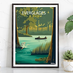 Everglades Florida | Travel Poster | Modern Wall Art